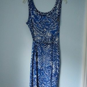 Spense sleeveless spandex blue dress.